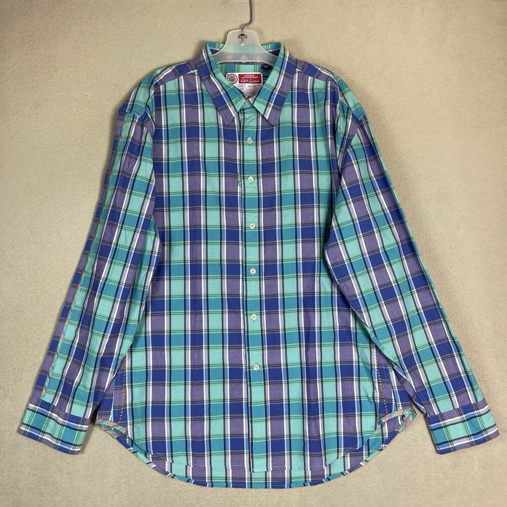 Robert‎ Graham Shirt Mens XXL Multicolor The Freshly Laundered Long Sleeve